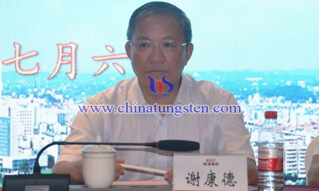 中國鎢業(yè)協(xié)會(huì)主席團(tuán)主席、中鎢高新材料股份有限公司總經(jīng)理、黨委副書記謝康德講話