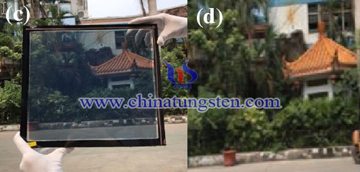 中空玻璃封裝法制作的大面積電致變色器件變色數(shù)碼照片