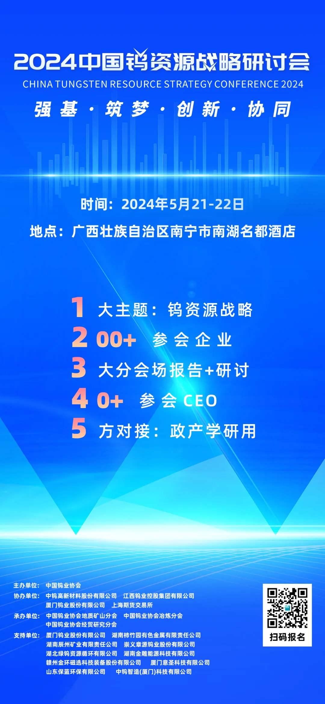 中國鎢資源戰(zhàn)略研討會(huì)將於2024年5月21-22日在南寧舉辦