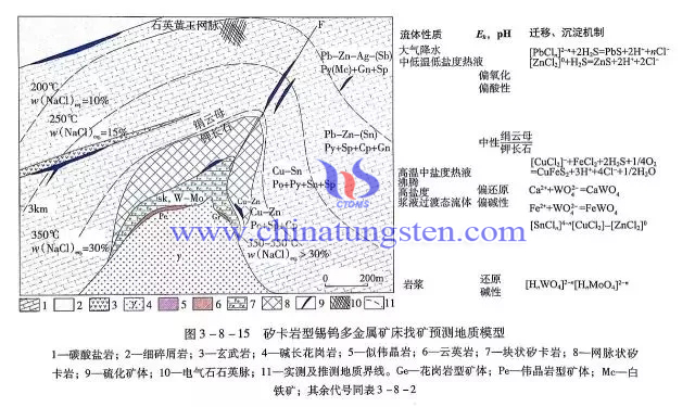 矽卡巖型錫鎢多金屬礦床找礦預(yù)測地質(zhì)模型