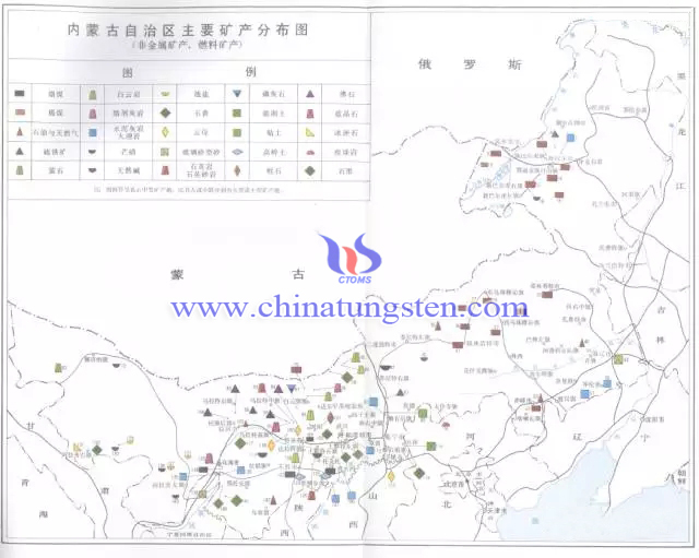 內(nèi)蒙古自治區(qū)主要礦產(chǎn)分布圖-非金屬礦產(chǎn)、燃料礦產(chǎn)