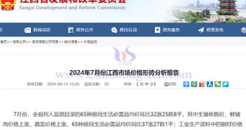 2024年7月江西市場價(jià)格形勢分析報(bào)告公告