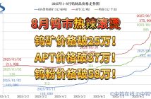 2025年1月-8月29日鎢制品價格走勢